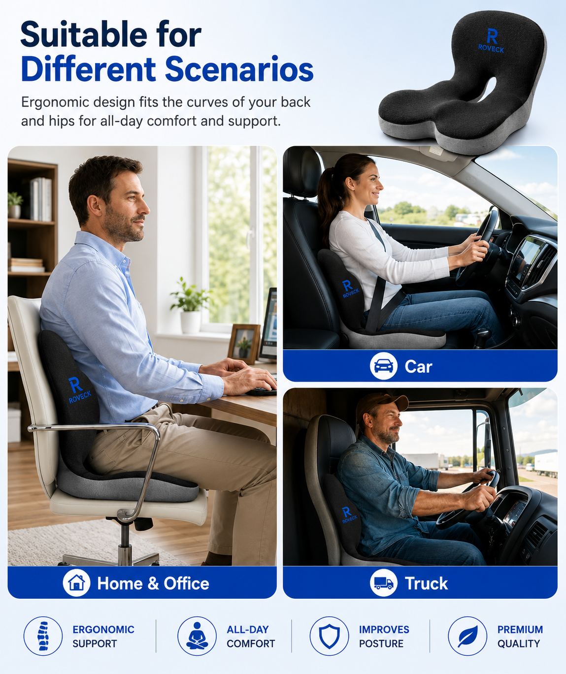 ROVECK AlignCore™ – Ergonomic Seat Support